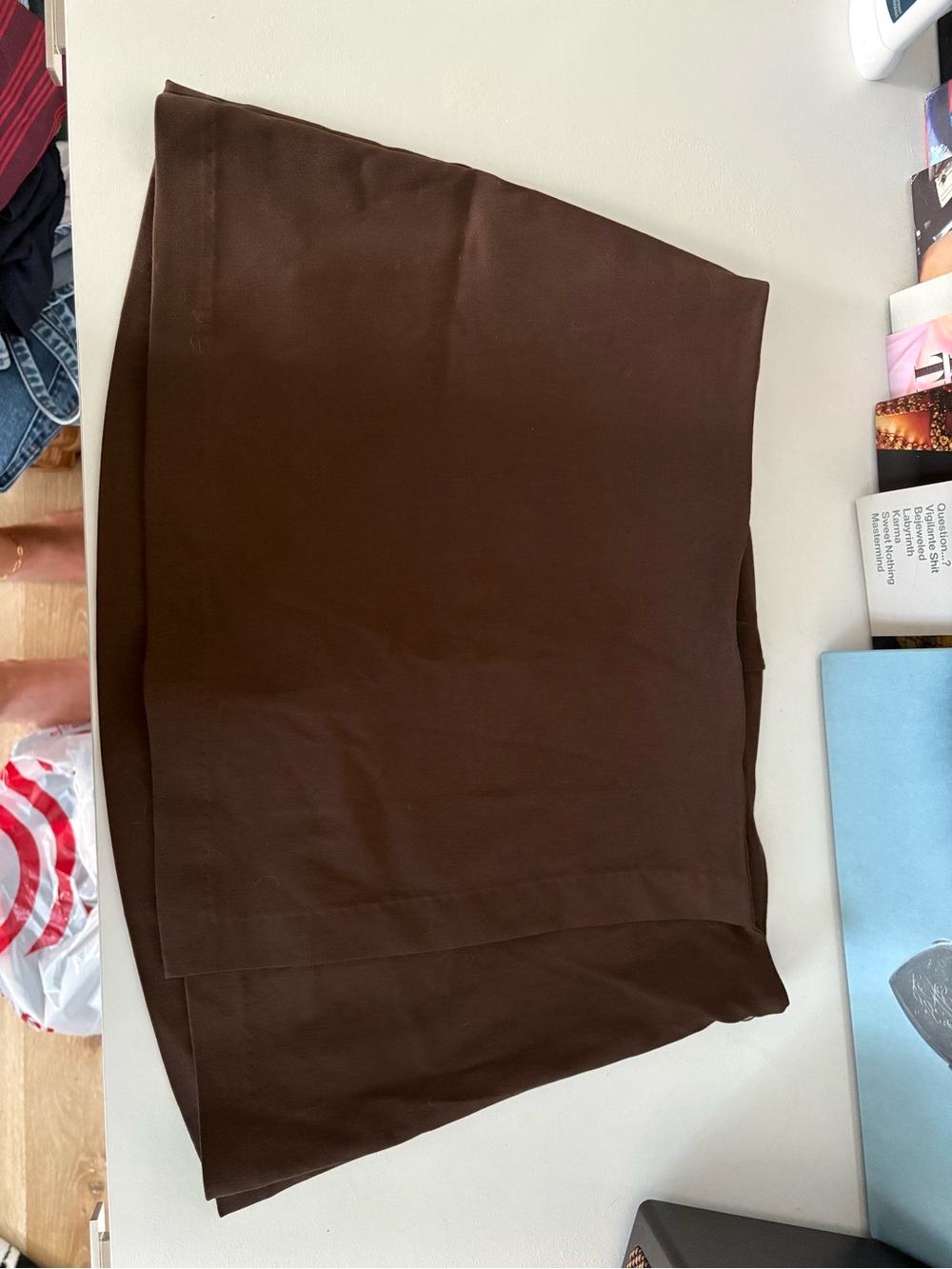 Target Women's Brown Mini Skirt - Clean A-Line